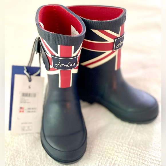 Joules Kids Welly Rain Boots - Only 2 Pairs Remaining in Union Jack! - Picture 2 of 12